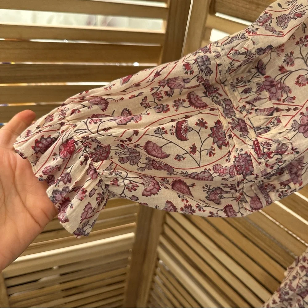 Isabel Marant Etoile Likoya Floral Maxi Dress in Ecru size 40 - Picture 9 of 11